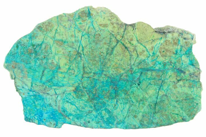 Polished Blue River Chrysocolla Slice - Arizona #337394